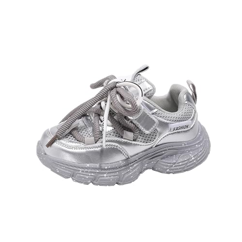 Nidddiv Zapatos infantiles para niña 34 Fashion Big Kids Winter Water Proof Flat Keep Warm Boots Comfortable Shoes Halbschuhe Mädchen 35, plata, 31 EU