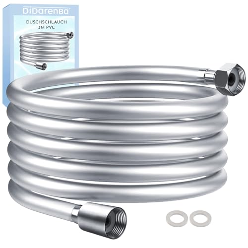 Duschschlauch 3m pvc flexibel universelle Verbindung verdrehsicher brauseschlauch schlauch dusche