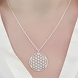  Lebensblume Halskette Anhänger 925 Silber Blume des Lebens 25 mm Model 0.4