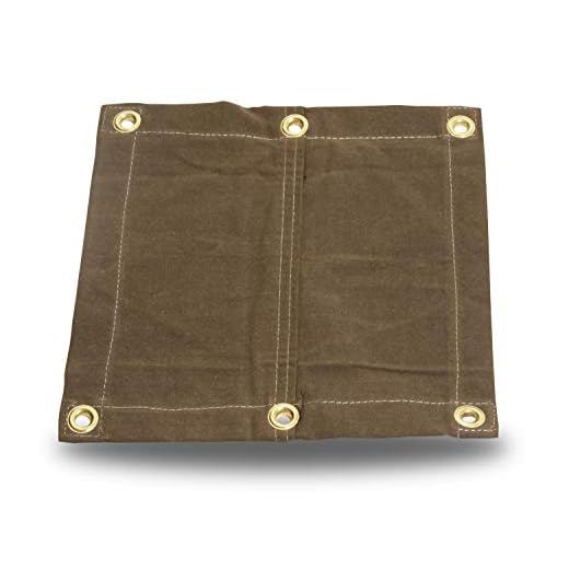 10X16 18oz Heavy Duty Canvas Tarp with Grommets - OD Green - Water, Mold and Mildew Resistant