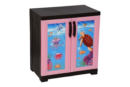 Image of Prima Viva-1 Junior Plastic Cabinet for Kid| 2-Compartment Multipurpose Organizer | Under Water-Theme Design | Strong & Spacious Cupboard for Toys, Clothes & Essentials