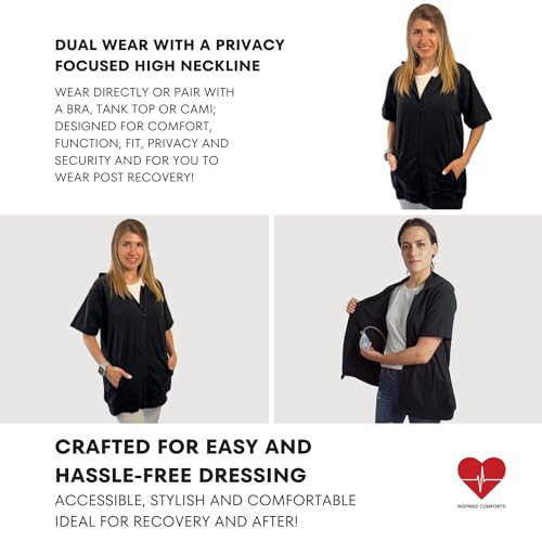 Inspired Comforts Mastectomy Recovery Hoodie with Drain Pockets3