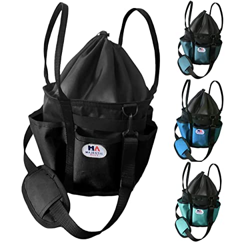 Majestic Ally horse Grooming Organizer Tote Bag (Black)