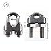 DYWISHKEY Pack of 10, 1/4 Inch M6 Stainless Steel Wire Rope Cable Clip Clamp