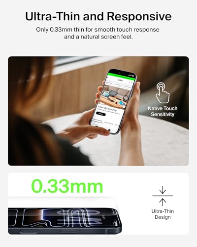 Belkin ScreenForce TemperedGlass Screen Protector for iPhone 17 Pro Max, Scratch-Resistant Impact Protection w/Included Easy Align Tray for Bubble Free Application, Recycled Glass - 2 Pack - image 7