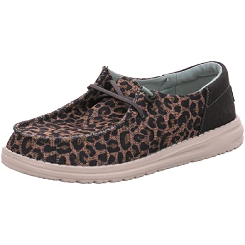 Image of HEYDUDE Women's Wendy Chambray | Women's Shoes | Women's Lace Up Loafers | Comfortable & Light-Weight