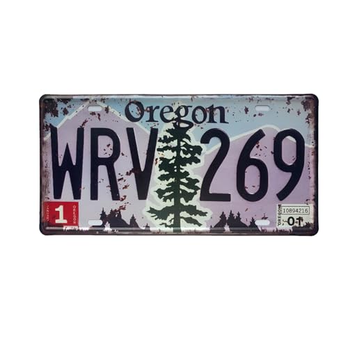 Oregon License Plate Aluminum Novelty Car Decor License Plates 12"x6" Front of Car Decorative Retro Rusty License Plate for Men Women Car-37