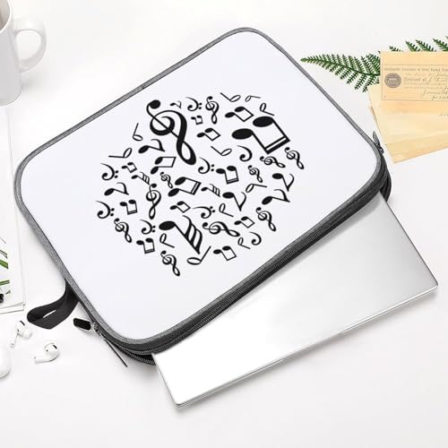 Funda para portátil de 13 pulgadas que evita arañazos con diseño de notas musicales 6