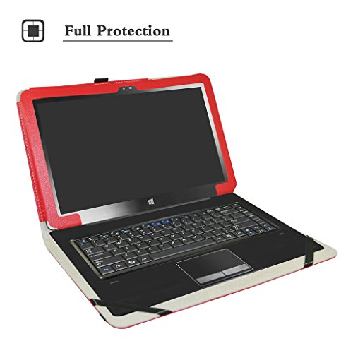 Insignia 11.6 NS-P11W7100 / NS-P11A8100 Case,Mama Mouth PU Leather Folio Stand Cover for 11.6" Insignia 11.6 NS-P11W7100 / NS-P11A8100 11.6 Inch Windows 10 Tablet PC,Red - Thumbnail 3