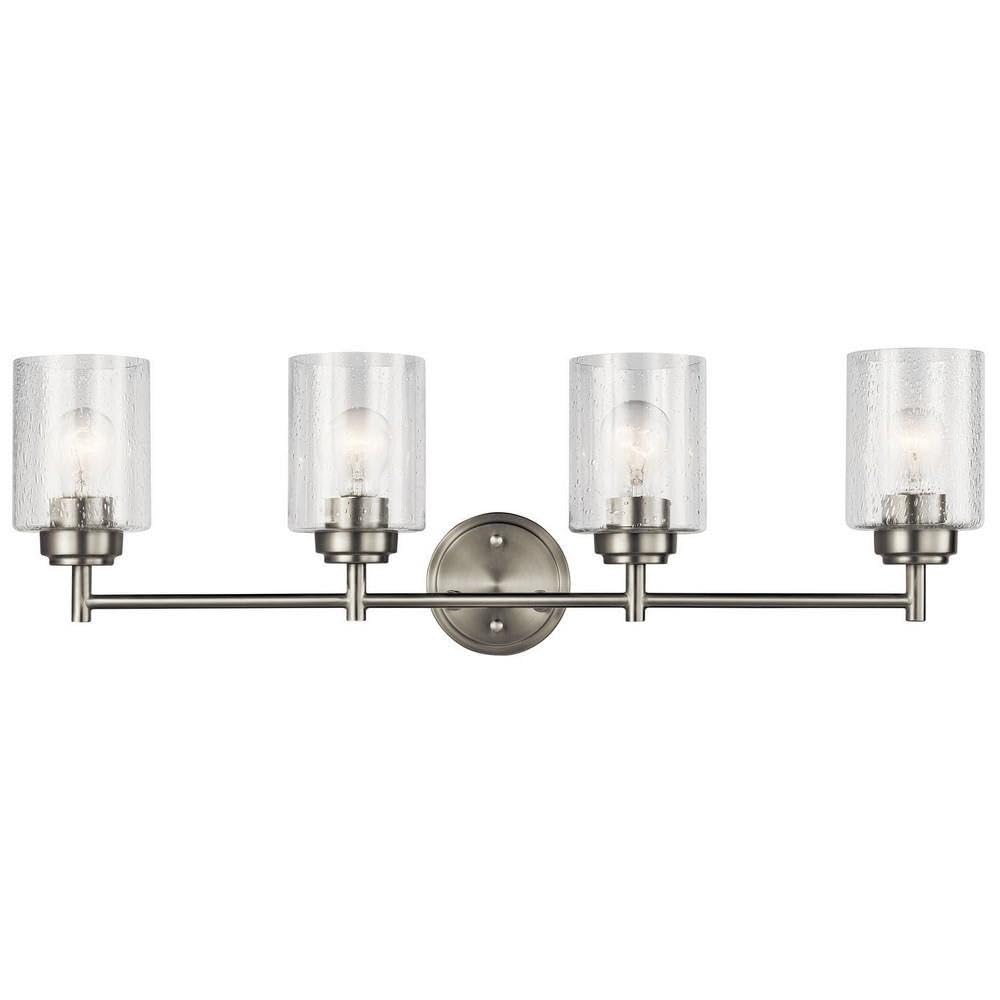 Kichler Winslow 30 Vanity Light in Brushed Nickel, 4-Light Transitional