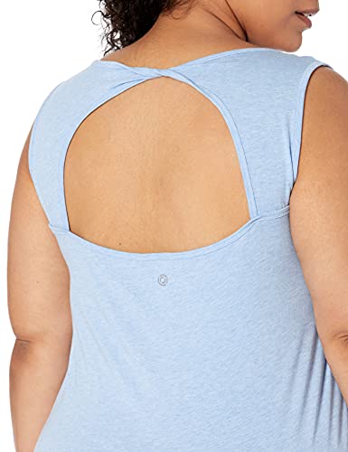 Amazon Essentials Women's Soft Cotton Open Back Sleeveless Yoga Tank (Available In Plus Size) (Previously Core 10), Sky Blue, X-Large #TOP2