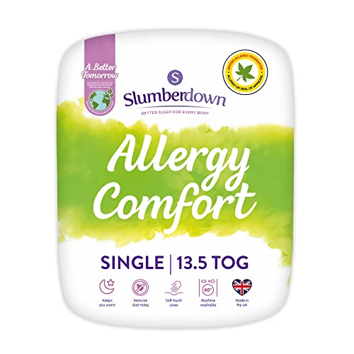 Slumberdown Allergy Comfort Single Duvet 13.5 Tog Winter Duvet Single Bed