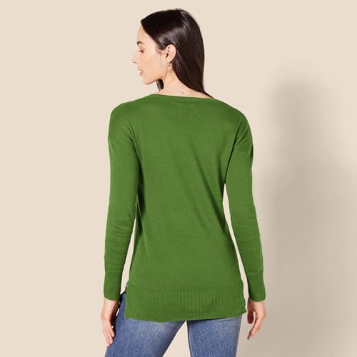 Image of Amazon Essentials Women's Lightweight V-Neck Tunic Sweater, Long Sleeve, Ribbed (Available in Plus Size)