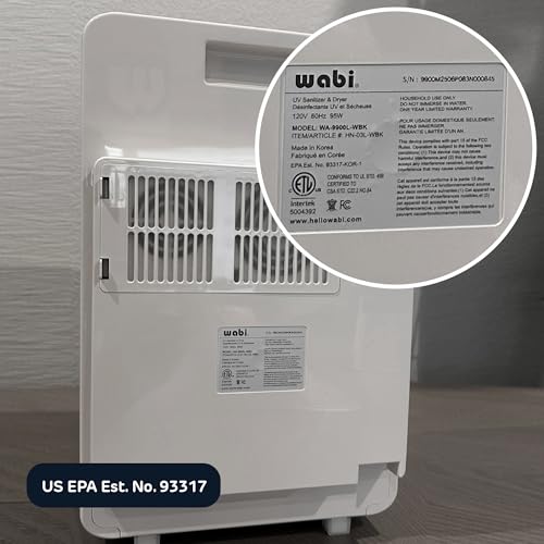 Wabi UV-C LED 3-in-1 Sanitizer & Dryer REV | Dry, Sanitize & Store Baby Bottles, Pump Parts & More | FDA-Registered Medical Device for Hospital & Home Use | No Mercury | 25L | Made in Korea