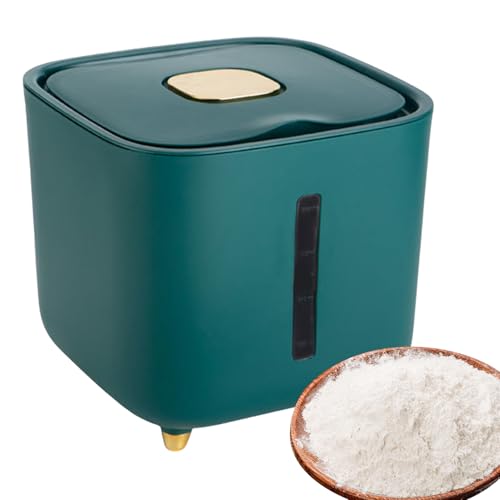 Genérico Dispensador de granos: contenedor de almacenamiento de 10 kg, guardián de cereal, organizador de arroz hermético con ventana transparente para la de la despensa de maíz de soja |