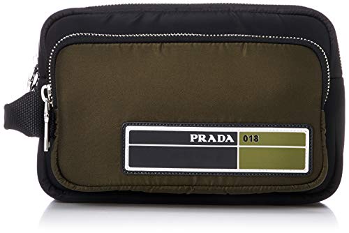 PRADA(プラダ) Clutch Bag, Nero/Mimetico