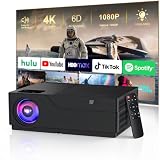 XENPONAD Projector with WiFi and Bluetooth, 4k Support Native 1080p