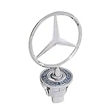 w210 stern  HAOXUAN Stern Abzeichen Motorhaube Logo, Metall + Chrom Auto Front Motorhaube Ornament Emblem Chrom Eagle Abzeichen 3D Logo Für Me-rc-ed-es Benz N E W Klasse,No Word