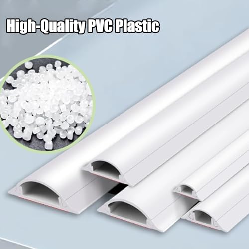 Cubrecables para piso, protector de cables de PVC autoadhesivo, cubre cables para hogar, oficinas y exposiciones (21 x 11 mm) miniatura 6