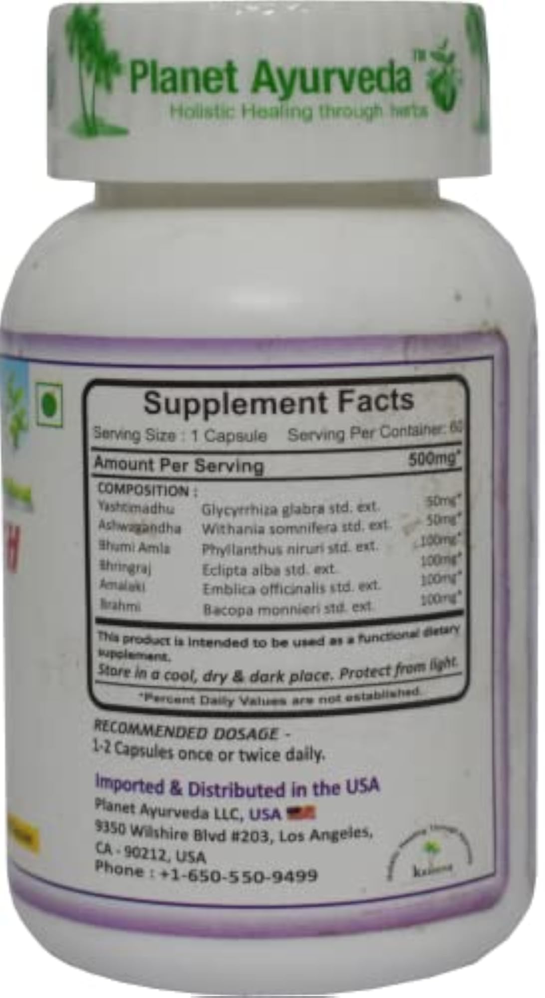 Planet Ayurveda Hair Growth Formula Capsules - 60