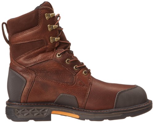 Ariat Men's Overdrive 8" Wide Square Toe Composite Toe Work Boot, Chestnut/Brown, 10.5 M US
