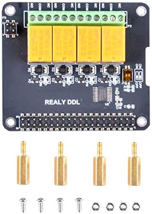GeeekPi Raspberry Pi Expansion Board 4 Channel Relay Board Module Power Relay Module for Raspberry Pi 3/2 B & Raspberry Pi 3 Model B+ & Raspberry Pi 4 Model B(No programming required/Programmable)