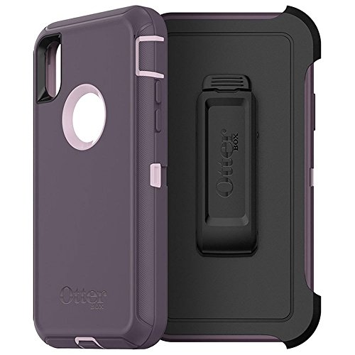 OtterBox DEFENDER SERIES SCREENLESS Case Case for iPhone Xs & iPhone X - Retail Packaging - PURPLE NEBULA (WINSOME ORCHID/NIGHT PURPLE)