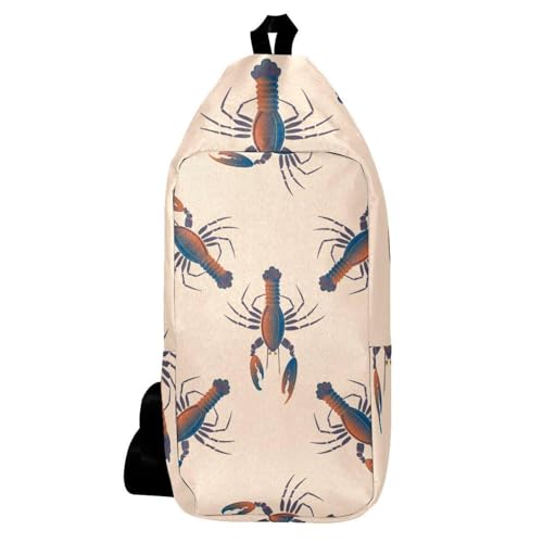 Sac à dos d'été homard pour homme et femme petit sac multicolore original de 16cm