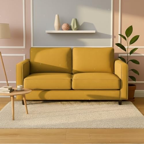 Image of The MM Furniture store Premium Fabric Sofa - Dirty Gold (2 Seater)