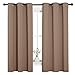 NICETOWN Window Treatment Thermal Insulated Solid Grommet Blackout Curtains/Drapes for Bedroom (Set of 2 Panels, 42 by 63 Inch, Cappuccino)