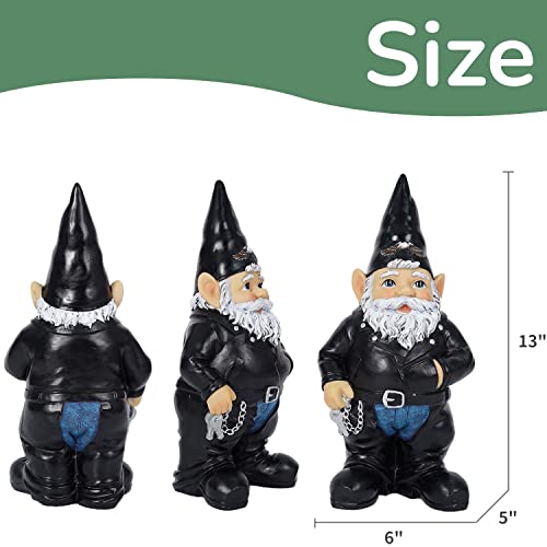 Jy.cozy Large Garden Gnomes Statue,Big Biker Gnomes In Leather Jacket,Funny Knomes For Yard Decor,Outdoor Dwarfs Sculptures For Patio Lawn Decorations,Gift For Gnome Lovers #TOP5