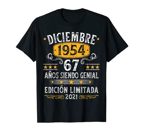 Diciembre 1954 Cumpleaños nacen Diciembre De 1954 Regalo Camiseta