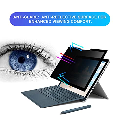 Privacy Screen Protector Compatible For Microsoft Surface Pro 7/6/5/4 Fully Removable Anti-Spy Filter Anti-Glare Laptop Screen Protector #TOP1