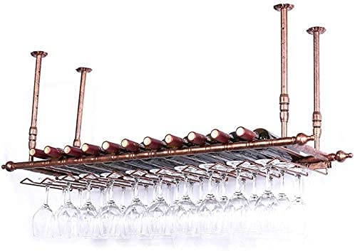 Soporte para botellas de vino tipo techo ajustable bronce