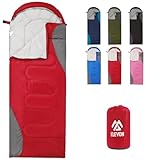 Elevon Sleeping Bag for Adults Teens Kids Cold Warm Weather, Portable Waterproof & Lightweight, Compact with Compression Sack, for 3-4 Seasons Camping, Backpacking, Hiking, Travel, Indoors Outdoors