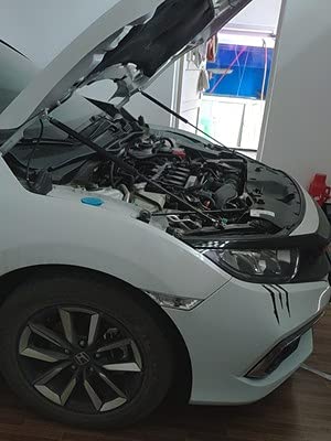 Miniatura 3 de KUNSYOUKIM Soportes de elevación para Honda Civic 10th (FCFK) 2016-2020 Capó delantero Modificar Fibra de Carbono Cargado Amortiguadores de