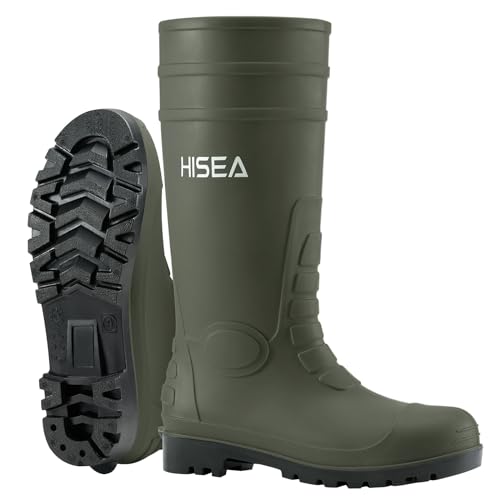 HISEA Men's Rain Boots with Steel Shank