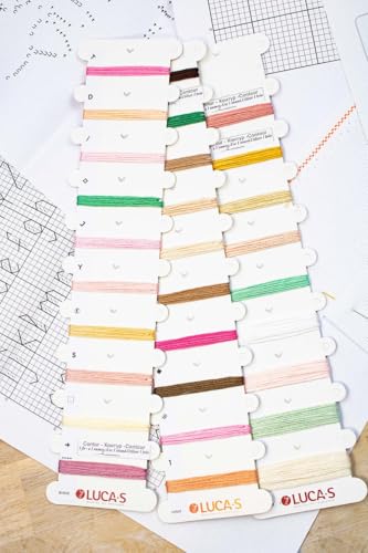 Luca-S Kit Per Punto Croce, Cotone, Multicolore, 15 X 14,5 Cm - 5