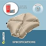 Klymit Pillow X Travel Pillow, Lightweight Inflatable Hybrid Airplane, Backpacking, Hammock, and Camping Pillow - Image 2