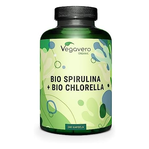 Vegavero Organic Spirulina and Chlorella Capsules Cover