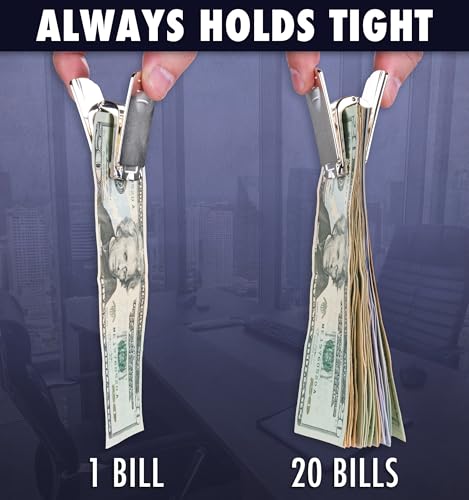 Zurich Silver MoneyClamp® with Leather Wallet, The Only Money Clip that Never Loses Its Grip, Forever Warranty3