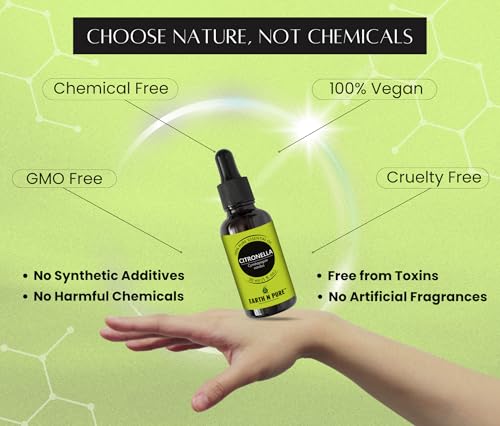 Image of Earth N Pure Citronella Essential Oil Undiluted, Natural, Therapeutic Grade 15 ml