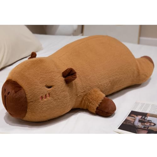 抱きまくら ぬいぐるみ 特大 カピバラ 円筒 可愛いカピバラ 円筒 大きい カピバラ 円筒ぬいぐるみ 円筒縫い包み ブラウン 円筒抱き枕 100cm お祝い ふわふわ 抱き枕 赤ちゃん 抱き心地良い ベッドサイド