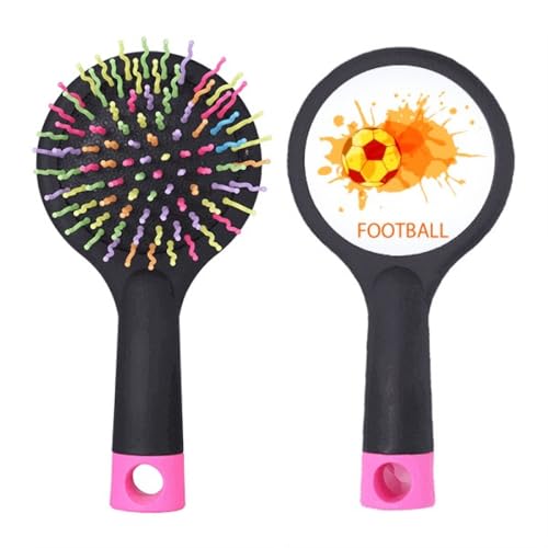 Brosse à cheveux démêlante orange avec son coussin pneumatique confort