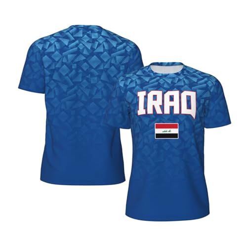 DABOYOZHZH Iraq Flag Cool Iraqans (62) Sports Jersey Mesh T-Shirt 3D Print for Running Cycling Soccer Tennis Fitness Climbing Shirts