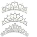 ANBALA Rhinestone Crown Hair Comb, 3 Pack Sweet Crystal Tiara Crown Headbands Princess Hair Accessories for Flower Bridesmaid