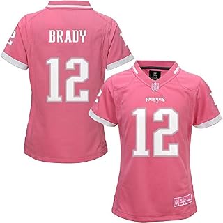 Tom Brady New England Patriots NFL Youth Girls Bubble Gum Pink On-Field Jersey