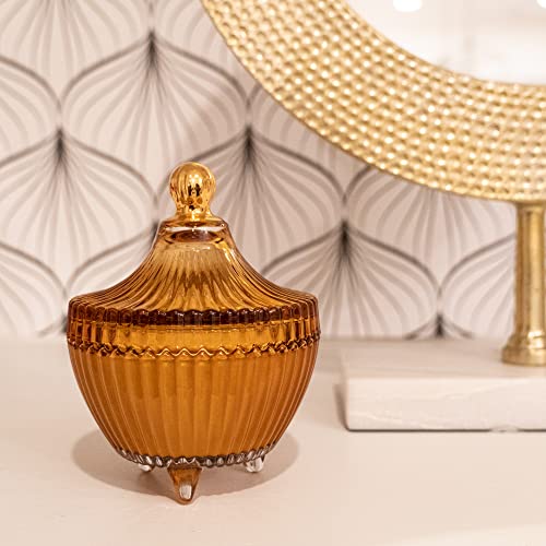 Briganti Venetian Candle Collection (Available In 25 Scents & 9 Colors) Scented Aromatherapy Candles In Amber Glass Jar With Lid | Lavish Lavender - Lavender And White Sage #TOP1