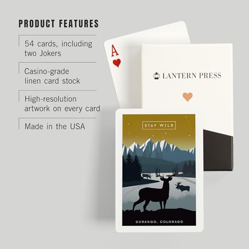 Baraja de poker Lantern Press Durango Colorado 52 cartas miniatura 3