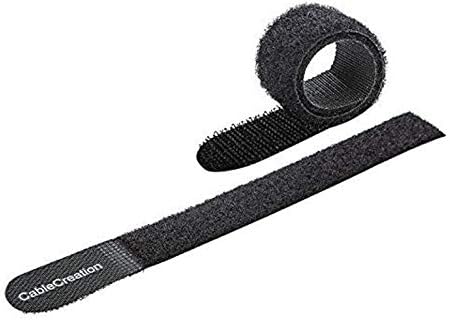 Cable Ties 7 inch, CableCreation 50PCS Reusable Fastening Organizer Cord/Tie Wrap, Nylon Adjustable Cable Management, 18cm/Black